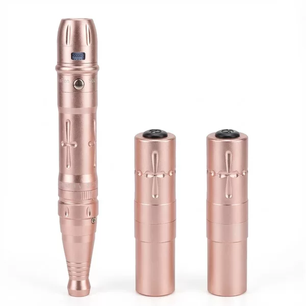 Manufacturer Wholesale 2-Battery Machine, Four-Color Dual Lithium Battery Screw-Type All-In-One Machine, Fully Polished Dual Battery Tattoo Machine