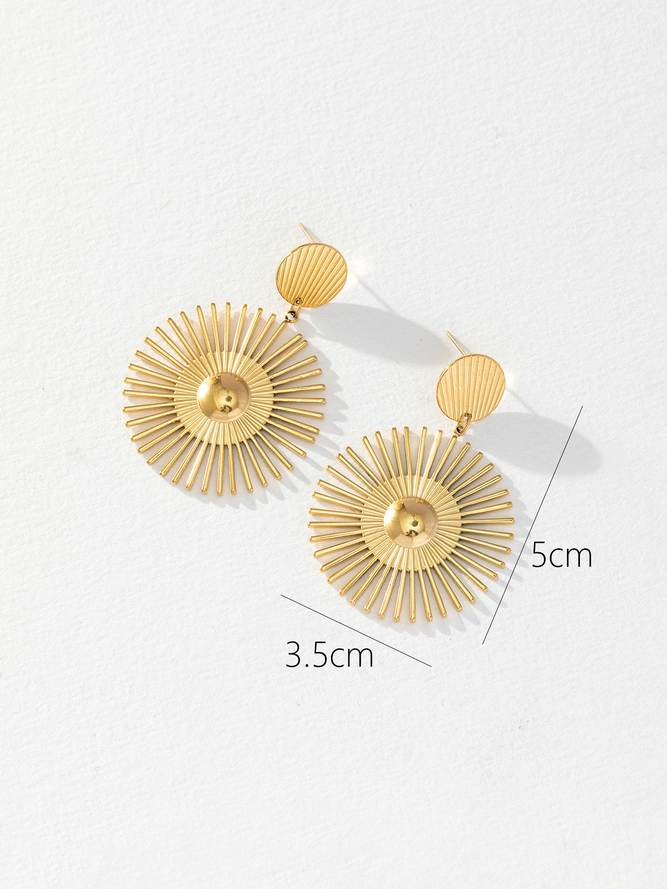 1 Paire De Base Style Simple Style Classique Feuille Libellule Placage Acier Inoxydable 316 Plaqué Or 18K Boucles D'oreilles Cerceau display picture 8