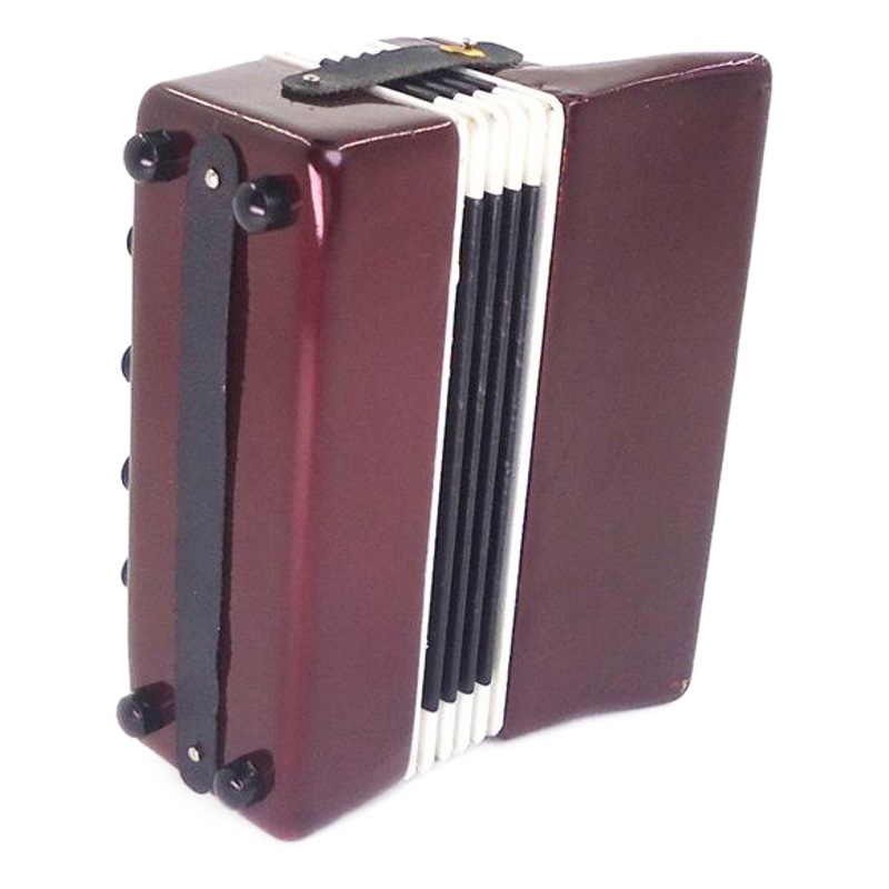 1:12 Dollhouse accesorios Dollhouse mini instrumento musical acordeón simulación música vida modelo adornos