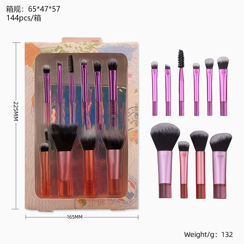 Makeup Brush and Cosmetic Sponge Set, Face & Blush Tools, Full Multi-Color Kit