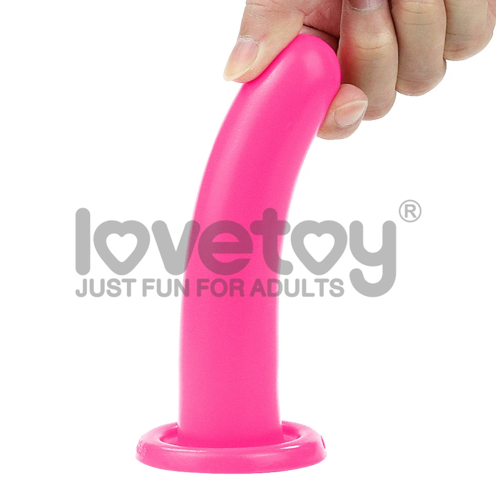 lovetoy Подлинно смоделированный розовый жидкокристаллический силиконовый дилдо-мидий женский мастурбатор LV1612