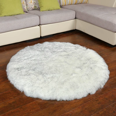 Mat, Imitation Wool Decoration, Car Carpet - white-gray-3040cm-heart-shape