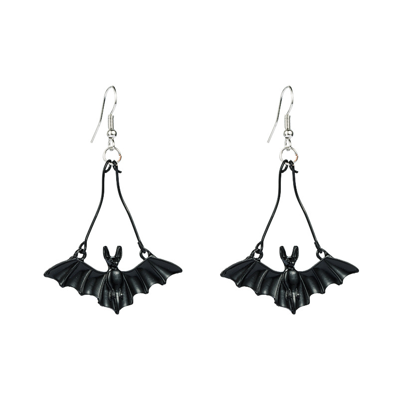 Retro Alloy Paint Bat Earrings display picture 6