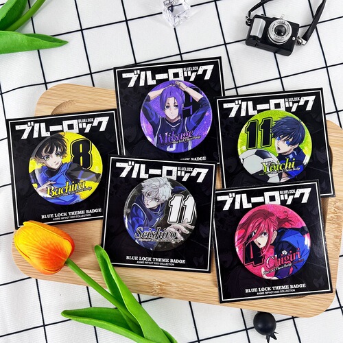 Blue Prison BLUE LOCK animation peripherals clean the world and be happy to return to the second dimension student double flash badge.