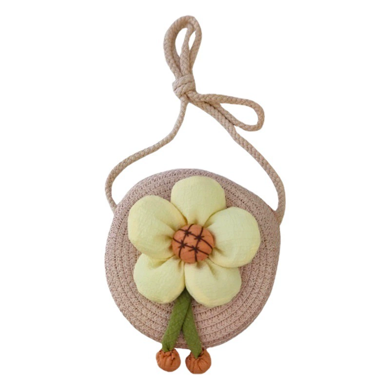 Летняя соломенная сумка Тканая сумка Детская сумка Женская милая сумка через плечо для мальчиков и девочек Мини-Кошелек для монет Живописное место у моря