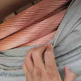 圆铜绞线185平铜编织带导电带镀锡紫铜丝接地裸铜线可配送