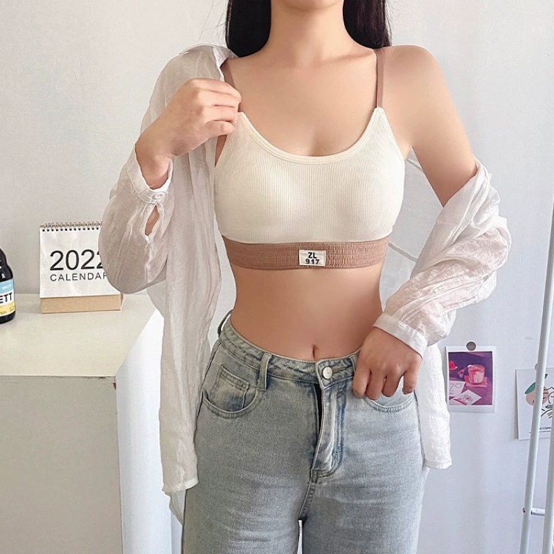  undergarment для учащихся начальной школы, тонкий бюстгальтер-топ, корейский стиль, красивая спинка