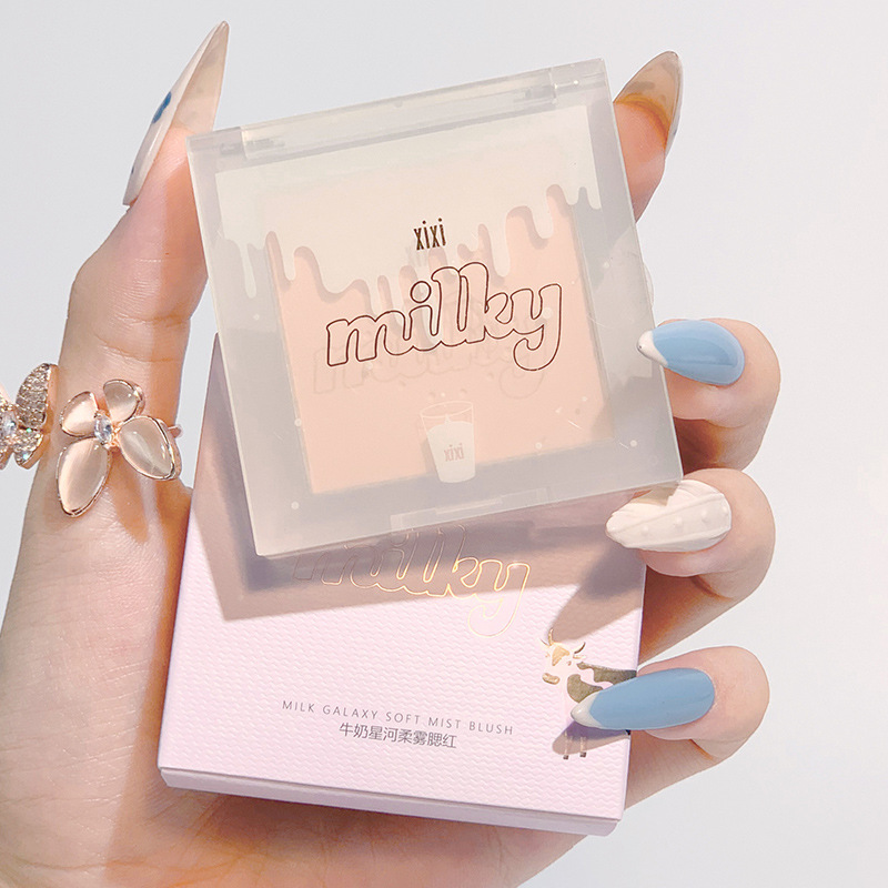 Xixi Milk Galaxy Blush Vit Girl's Natural Naked Makeup Novice Easy to Sniffing Portable Pocket Monochrome Blush Plate Xixi Milk Galaxy Blush Vit Girl's Natural Naked Makeup Novice Easy to Sniffing Portable Pocket Monochrome Blush Plate
