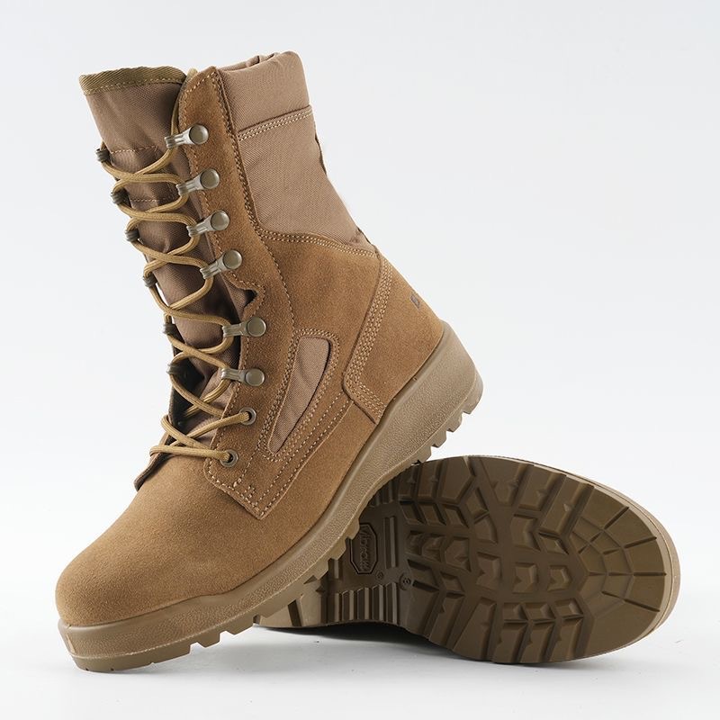 Nuevas tácticas de comercio exterior transfronterizo zapatos de montaña de guerra especial desértico marrón desgaste alta botas de nieve a través de la carretera