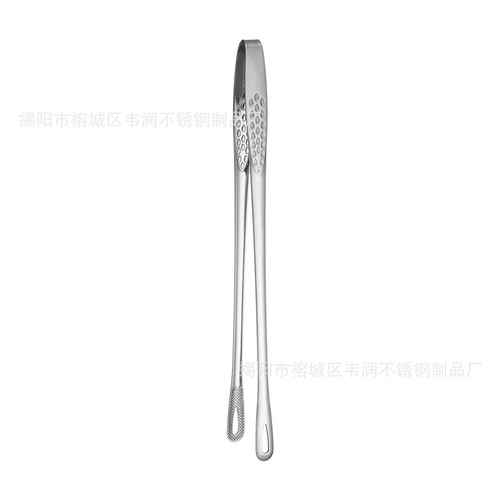 Korean-style barbecue tongs, 304 stainless steel thickened barbecue tongs, extended food tongs, self-service barbecue restaurant food tongs