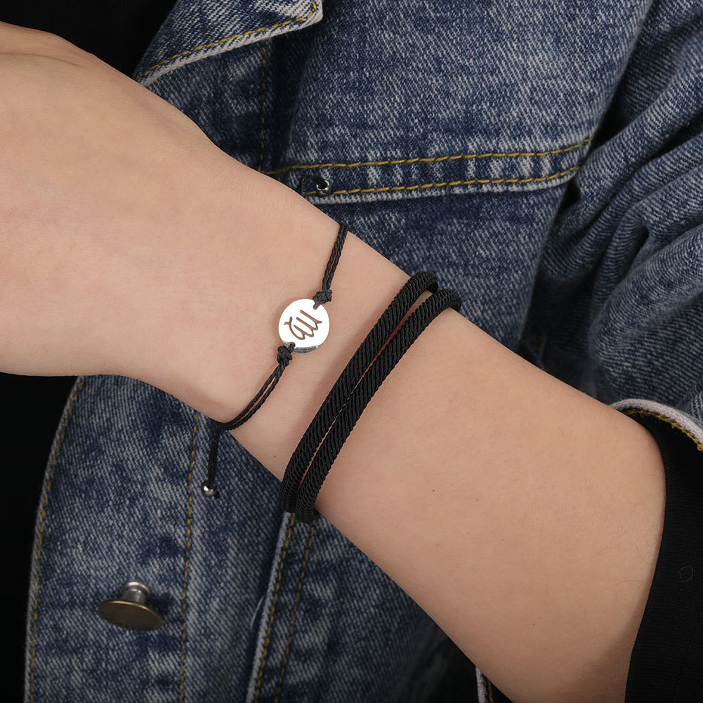 11g Weight Bracelets Classification Polyester Chain Material 1 Piece Quantity Holiday, Daily Occasion Dacron thread Material Round Pattern Couple Gender Simple Style, Classic Style Style Simple Style Classic Style Round Dacron Thread Wholesale Bracelets 6
