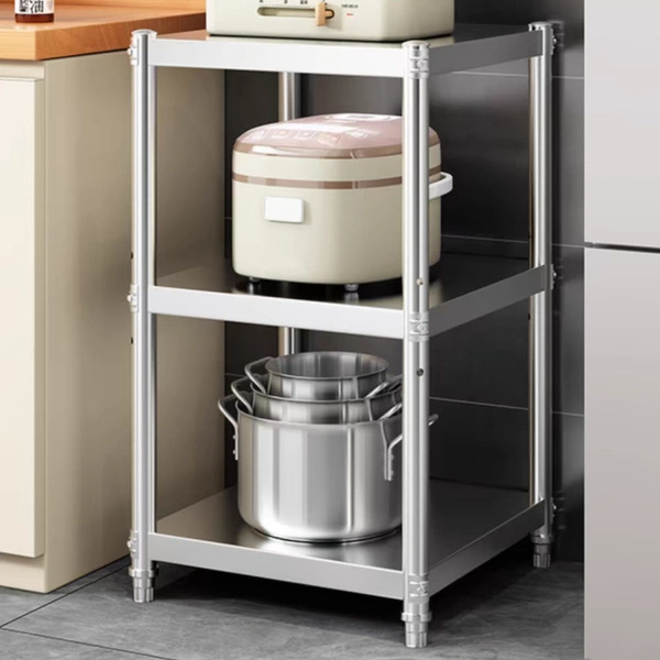 주방 스토리지 랙 라미 나 스테인레스 스틸 스토리지 랙 가정용 오븐 전자 레인지 스토리지 랙 포트 랙 식품 랙 G ^