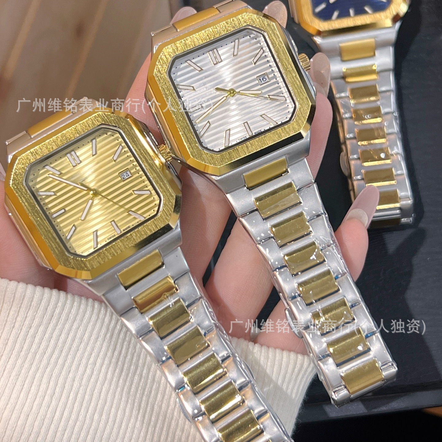 Square Nautilus Watch High-End Fashion Trend Versatile Ultra-Thin Retro Niche Calendar Luminous Quartz Watch