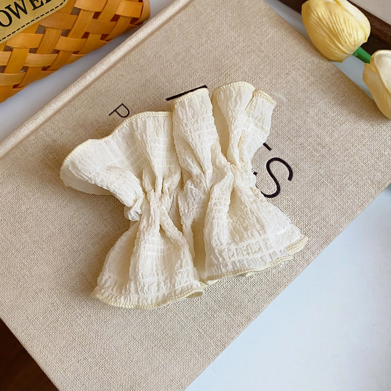 Malla de color caramelo de principios de primavera, orejas de madera de múltiples capas, lazo para el cabello del intestino grueso, cuerda para la cabeza, ambiente perezoso para mujeres, tocado de cuerda para el cabello de cola de caballo