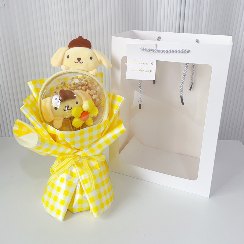 Regalo de Cumpleaños, Creativo Ramo de Muñecas de Flores de Dibujos Animados, Producto Terminado, Venta al por Mayor, Ramo de Muñecas Sanrio, Venta al por Mayor Transfronteriza