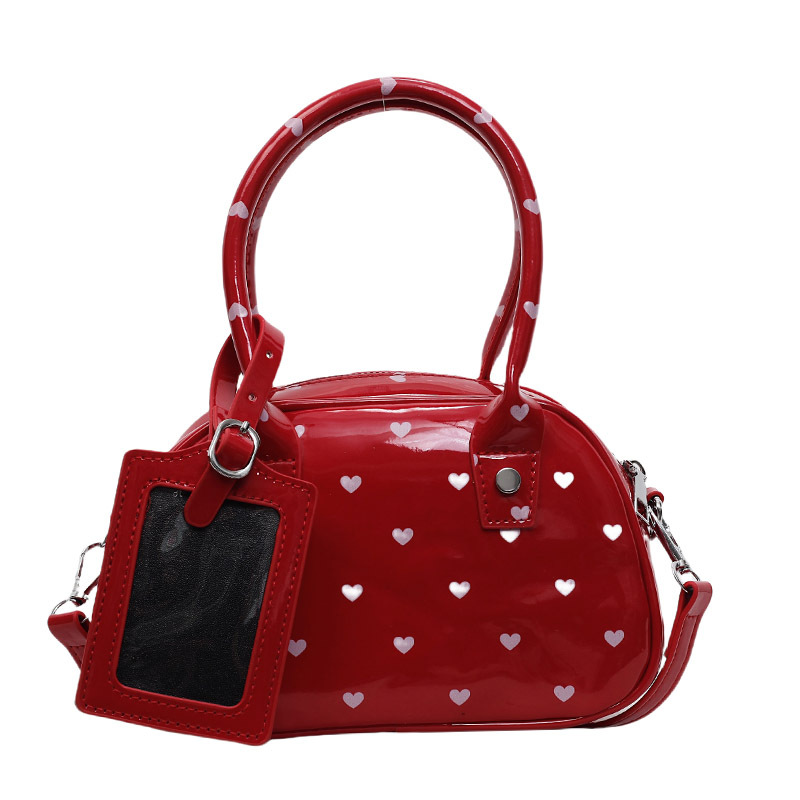 Bolso de moda coreano 2025 verano nuevo bolso femenino amor lunares bolso de hombro bolso de mensajero brillante de alta calidad
