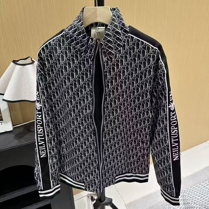American-Style Trendy Twill Yarn-Dyed Casual Jacket for Men, Autumn and Winter High Street Workwear Versatile High-End Loose Stylish Jacket