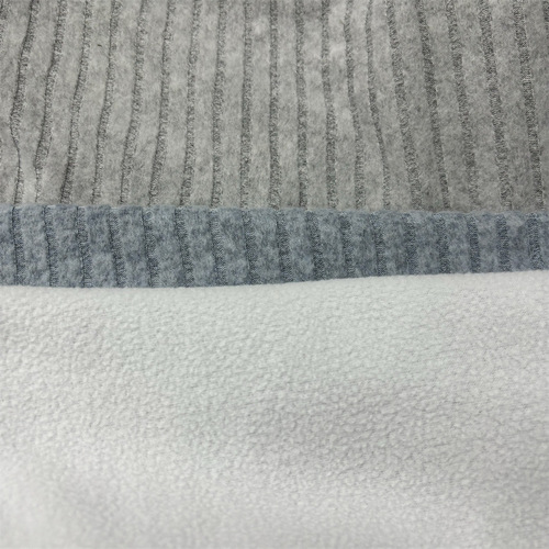 8x4 pit corduroy composite Velboa pile fabric, color-woven looped crepe base fabric, autumn/winter outerwear open sweater pet sweater hat