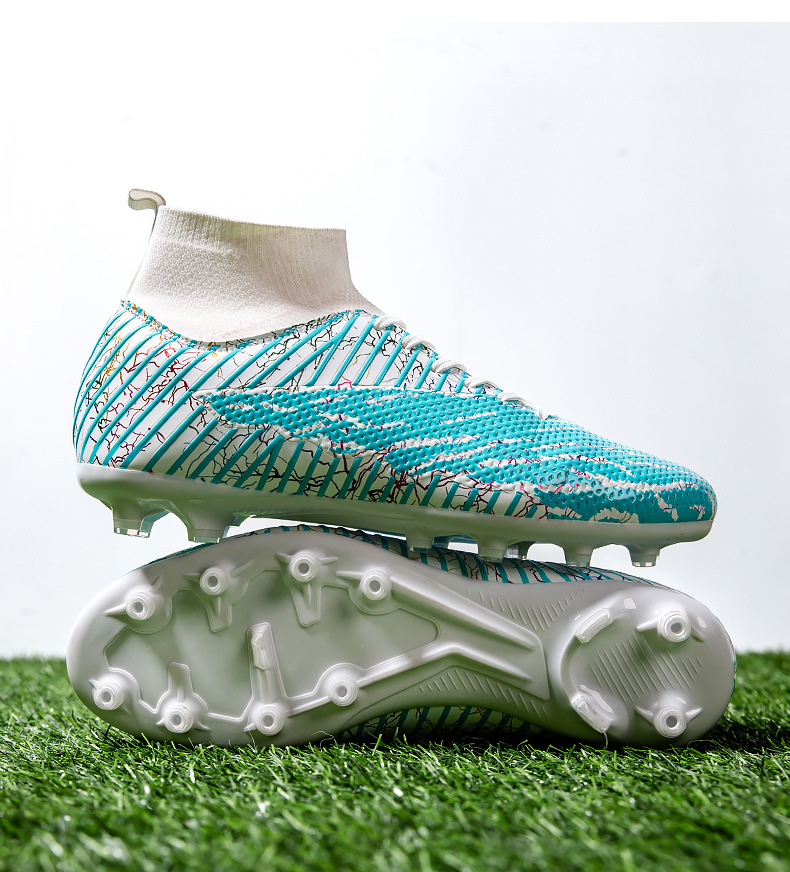 Football High Top 2024 Autumn New Camo Boys' Professional Training Long Broken Nail Large Sports Shoes_voghion.com