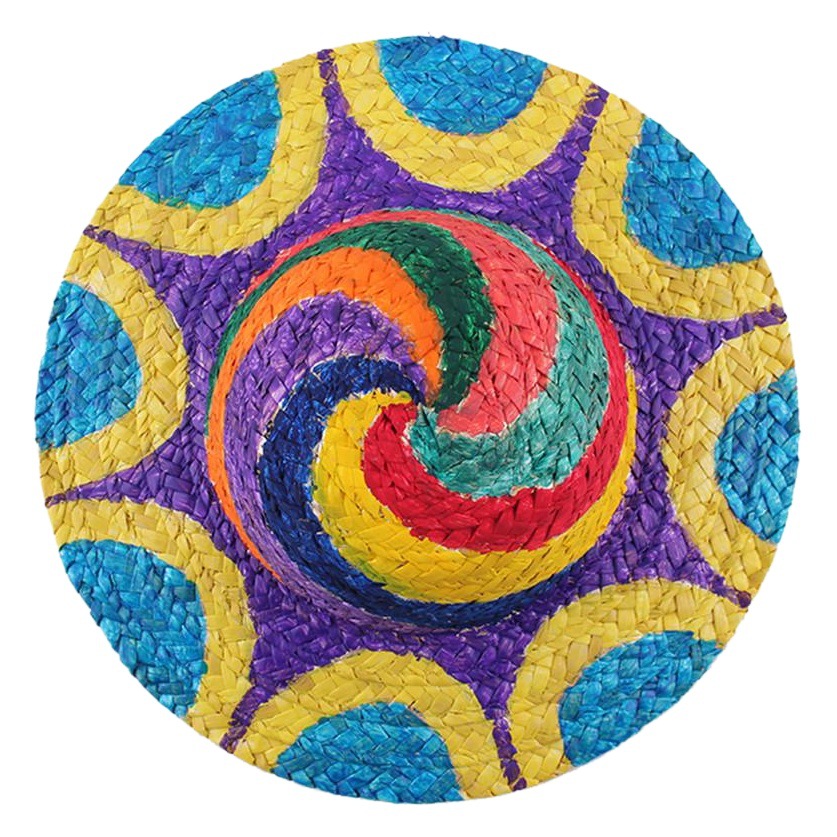 Sombrero de paja bricolaje pintura sombrero hecho a mano graffiti pintura arte creativo belleza decoración material