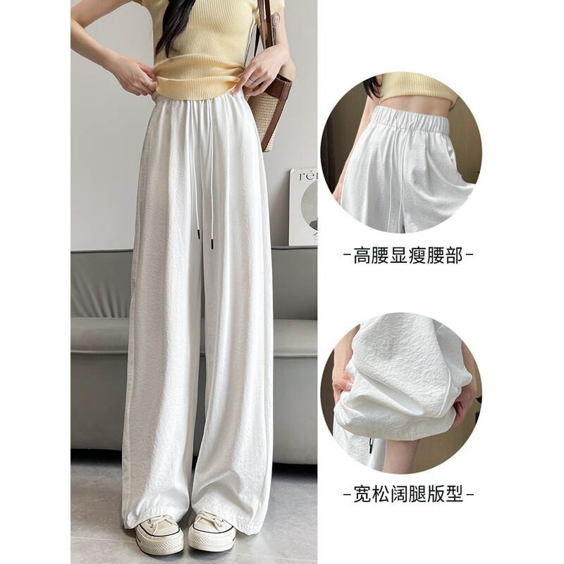 Narrow Wide-Leg Pants for Women 2026 New Spring/Summer Sports Casual High-Waisted Petite Yamamoto-Style Pants