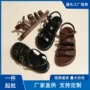 新款平底法式一字凉鞋
