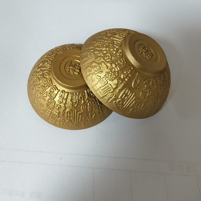 百福ボウル 1歳の誕生日小道具 合金メッキ ポケットサイズの小さな金ボウル 財宝ボウル 工芸品の装飾品|undefined