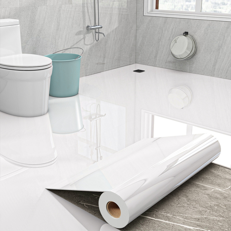 Bathroom Waterproof Floor Stickers Bathroom Toilet Floor Renovation Renovation Tile Stickers Thickeneded Floor Stickers Self-Adhesive Anti-Slip