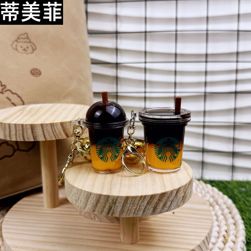 Simulated Liquid Starbucks Milk Tea Cup Keychain Pendant Car Keychain Gift Travel Souvenir Business Gift Simulated Liquid Starbucks Milk Tea Cup Keychain Pendant Car Keychain Gift Travel Souvenir Business Gift