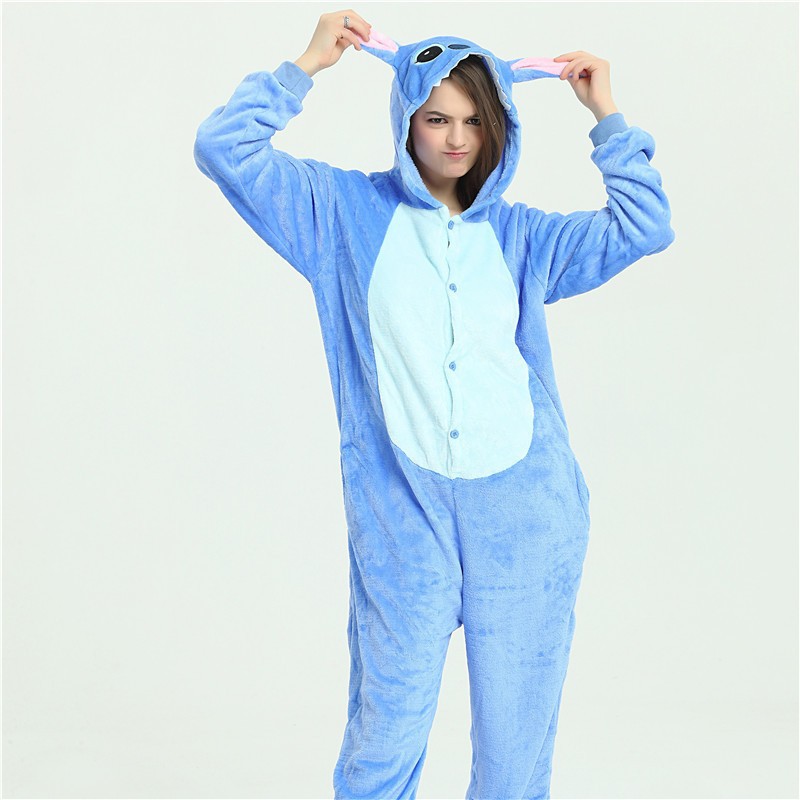 Transfronteriza de otoño e invierno de dibujos animados de animales pijamas de una pieza de franela engrosada versión higiénico kumamoto oso cálido homewear lote mixto