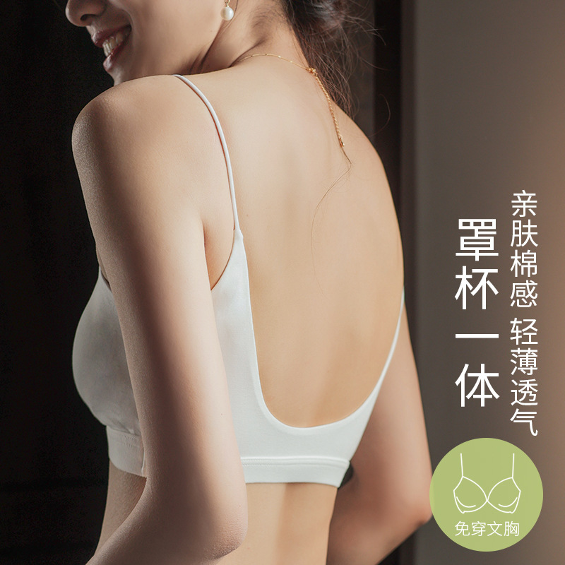 Women's Breathable Backless Bra with Chest Pads, Comfortable Side Breast Support, Camisole Bra, Integrated Tank Top, Summer 2026 New Model Women's Breathable Backless Bra with Chest Pads, Comfortable Side Breast Support, Camisole Bra, Integrated Tank Top, Summer 2026 New Model