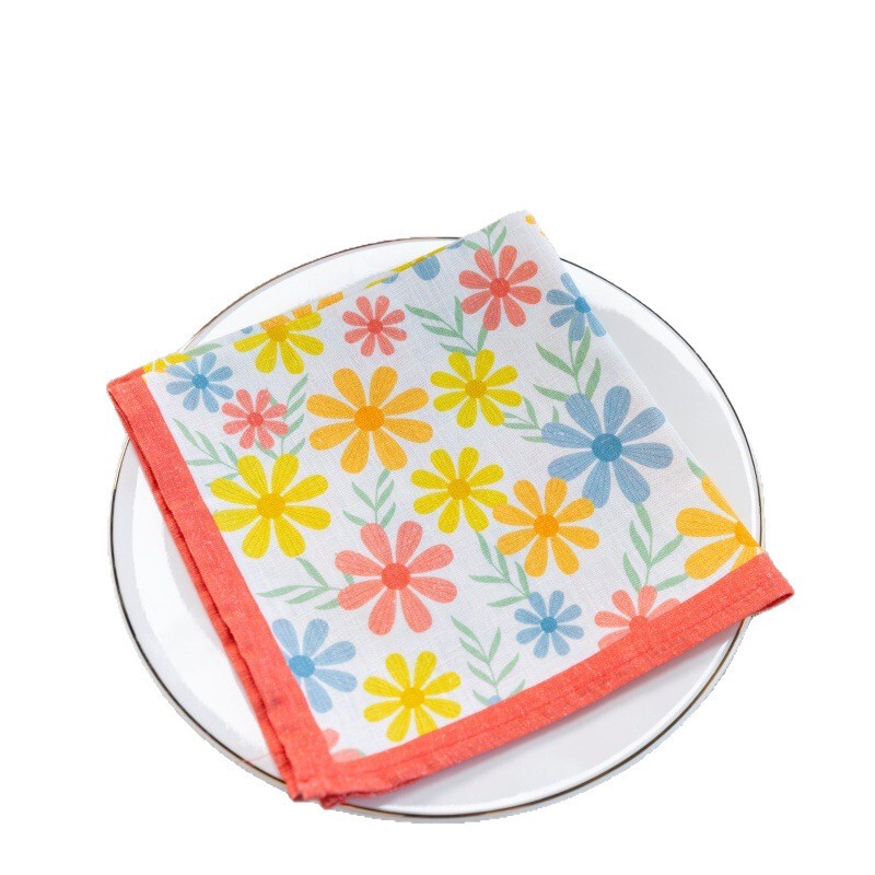 亚麻印花餐巾餐垫外贸隔热垫氛围感桌面布艺婚礼餐巾垫Napkins|undefined