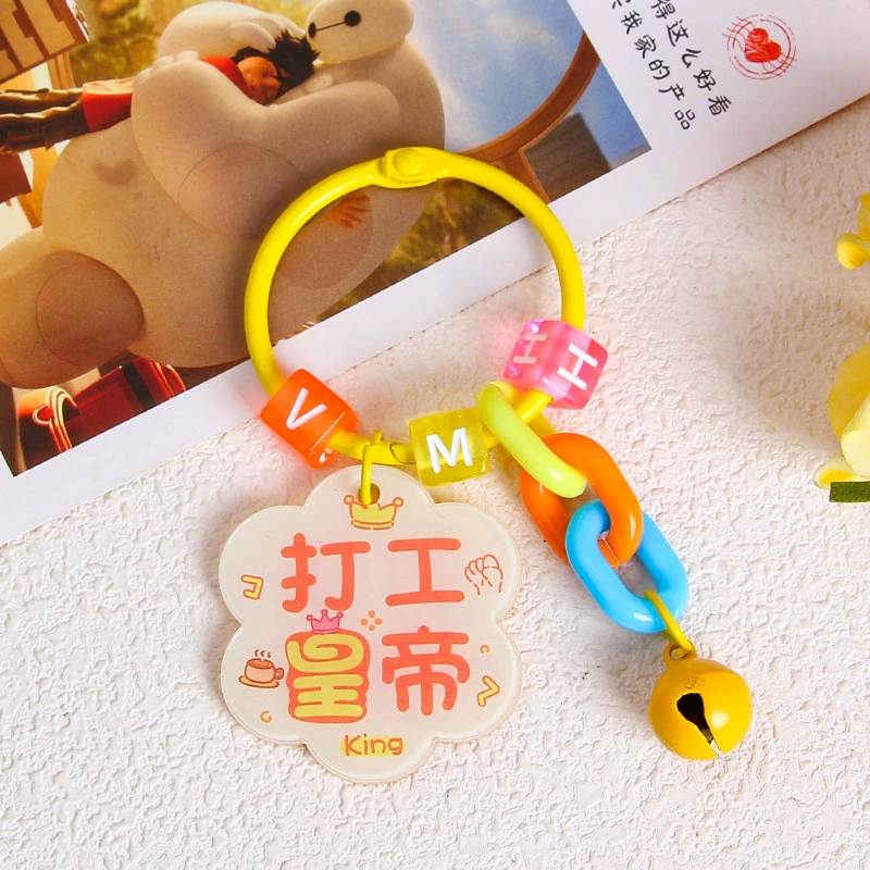 Brand creative acrylic protective amulet, keychain, transparent pendant, bag decoration, decorations