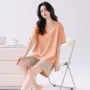 宽松夏季外穿短袖家居服
