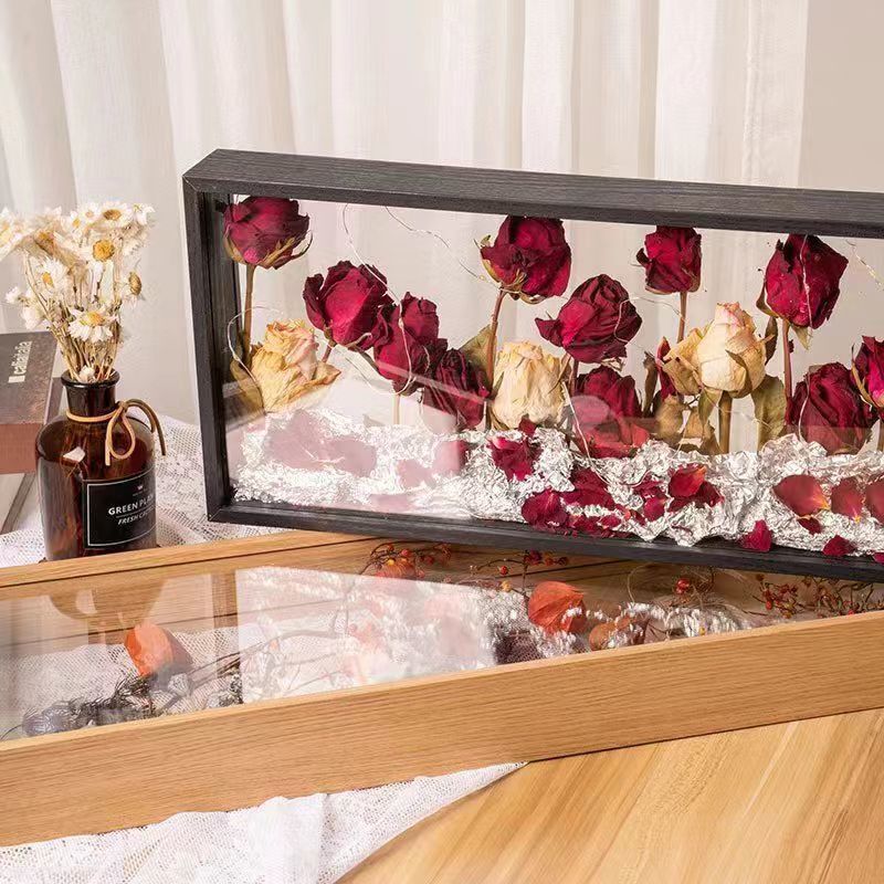New Oversized Dried Flower Rose Photo Frame Table DIY Material Package Double-Sided Transparent Handmade Acrylic Gift Box New Oversized Dried Flower Rose Photo Frame Table DIY Material Package Double-Sided Transparent Handmade Acrylic Gift Box