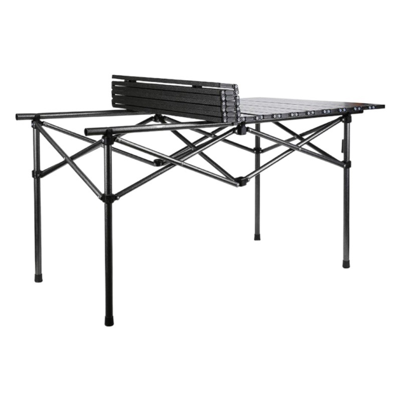 Mesa plegable al aire libre y silla de camping equipo portátil de aleación de aluminio coche puesto de comedor al aire libre mesa plegable mesa de rollo de huevo image 1