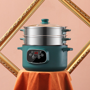 Multi-functional electric cooker large capacity non-stick liner household multi-functional intelligent reservation three-layer multi-layer electric steamer