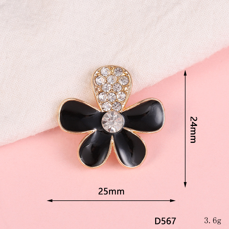 1 Pièce Alliage Strass Forme De Cœur Couronne Papillon DIY Ornement Accessoires Boucle De Chaussure display picture 1