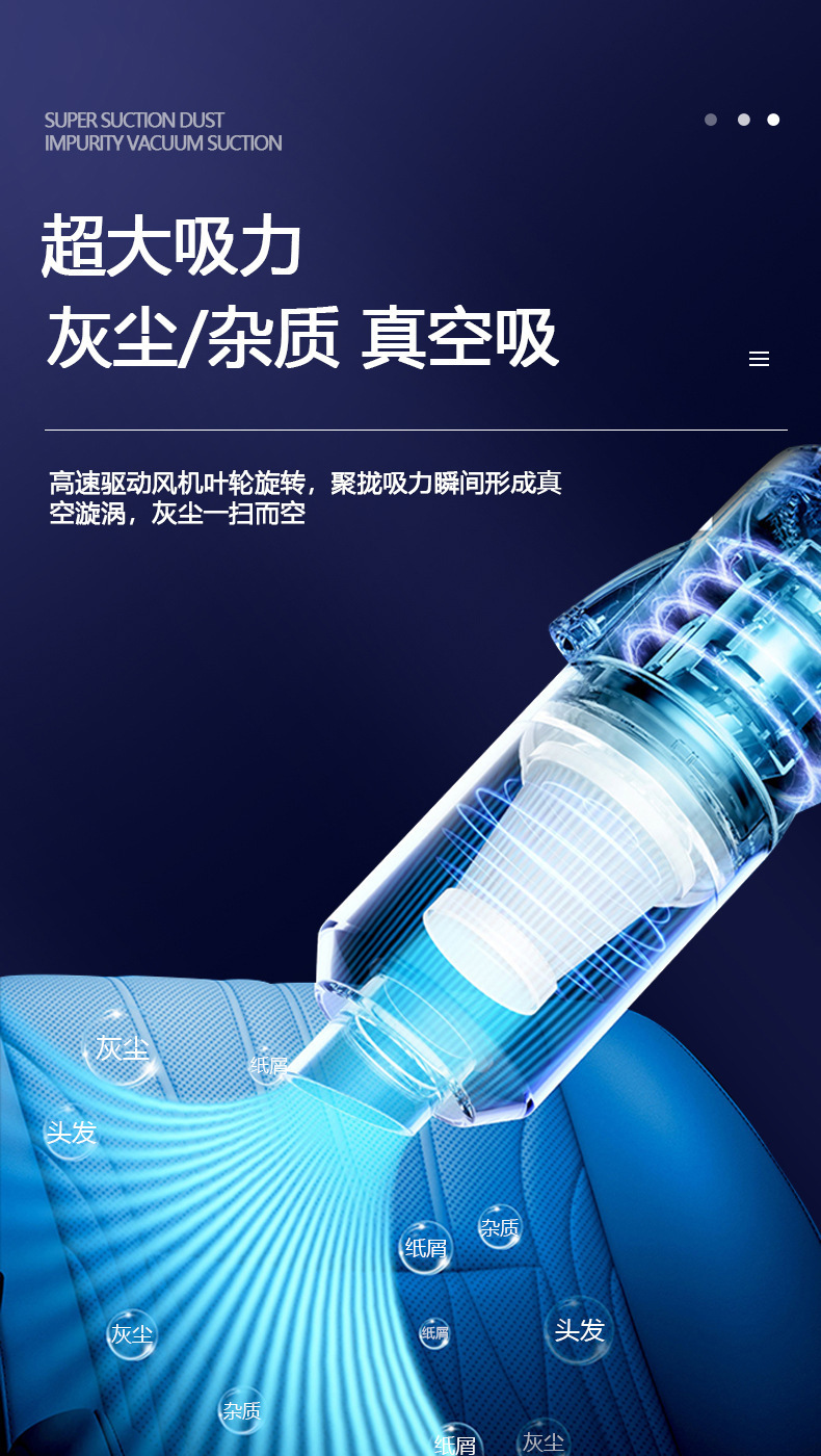 Car Vacuum Cleaner Wireless Air Pump Integrated Multi-Function Car Four-In-One High-Power Convenient Car Air Pump