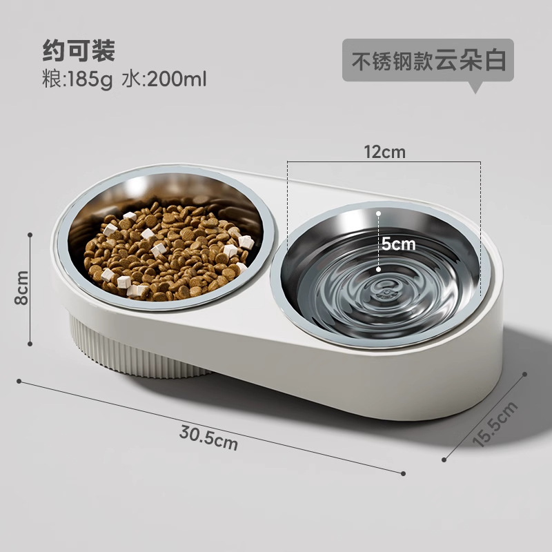 Tazón para gatos Tazón para comida para gatos Tazón doble de cerámica Tazón para perros Tazón de arroz para gatos Tazón de arroz para gatos Tazón de comida para gatos Tazón de agua para beber Tazón para mascotas