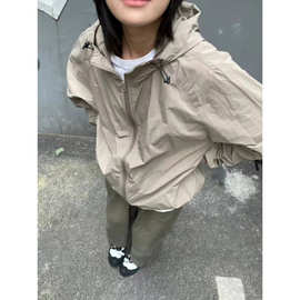 户外日系复古防晒衣骑车登山女夏宽松慵懒风运动透气防晒服薄外套