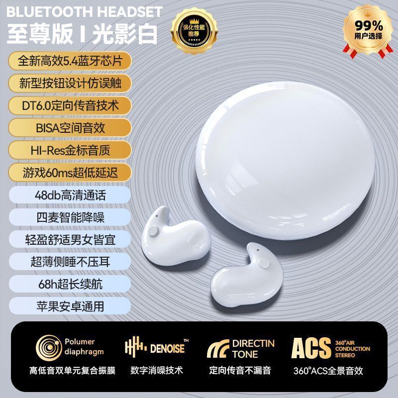 2025睡眠蓝牙耳机超薄无痛新款侧睡舒适降噪迷你适用苹果华为|undefined