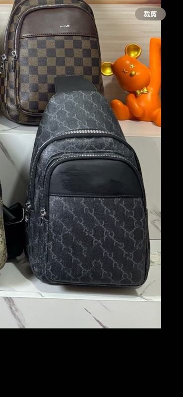 新款男士经典印花小挎包休闲跨境爆款时尚百搭胸包后背包高级质感|undefined