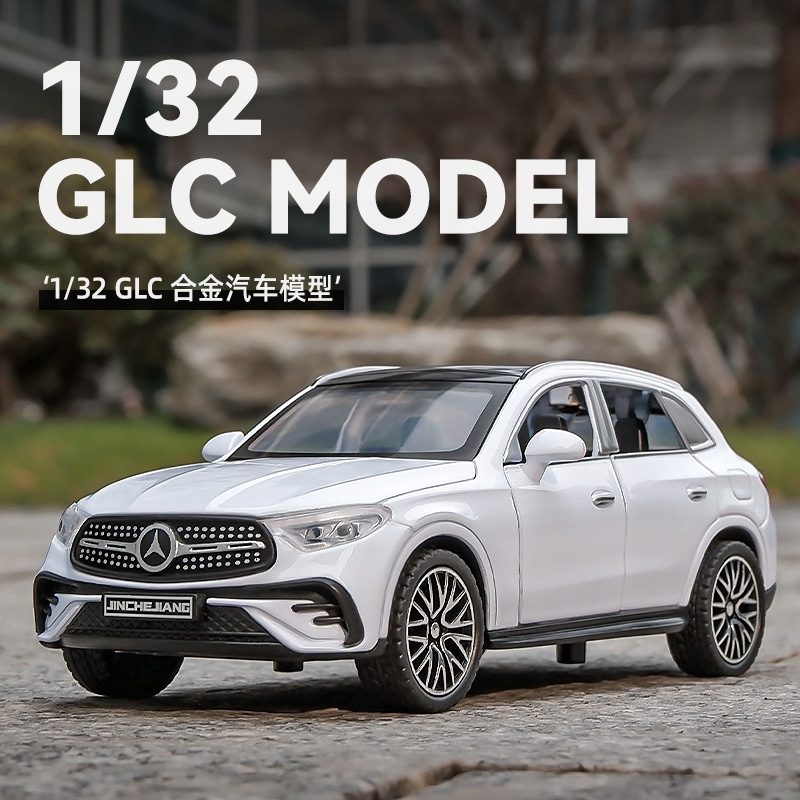 金車將1/32奔馳GLC400仿真合金越野車模型擺件兒童回力玩具車代發