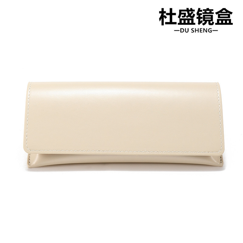 25 New Glasses Cases, Fashionable Sunglasses Cases, Beige Large Frame Leather Glasses Cases, Sunglasses Cases, Customizable Logos