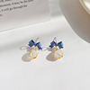 Fashionable silver needle, trend retro advanced high quality earrings from pearl, silver 925 sample, high-quality style, wholesale