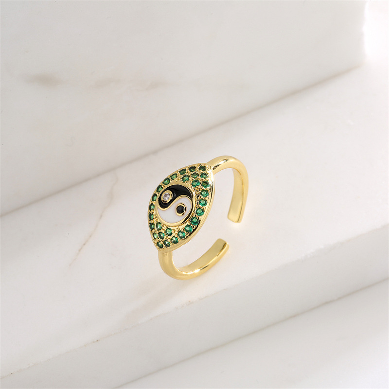 Lady Geometric Copper Zircon Open Ring 1 Piece