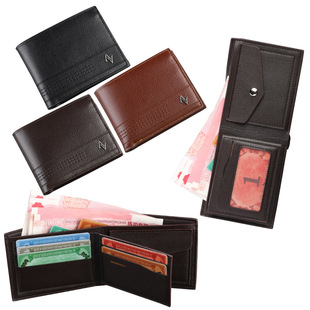 Directly Supplied from the Manufacturer, Short Men's Wallet, Business Casual Soft Leather Wallet, Multiple Card Slots, Large Capacity, Small Wallet, Ultra-Light for Men