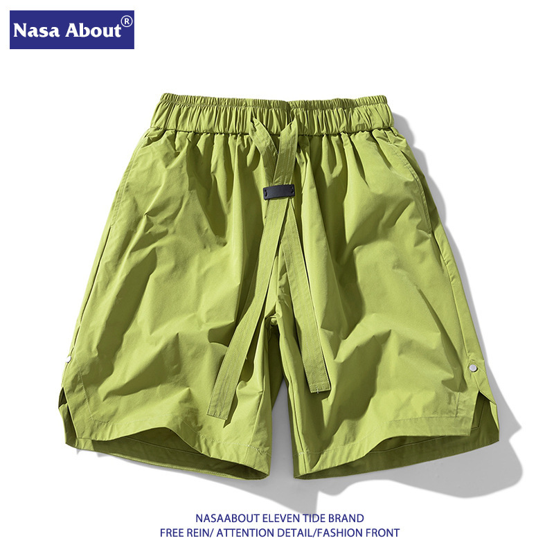NASA Summer New Ice Silk Quick-drying Casual Shorts Men's Tencel Five-point Casual Pants All-match Loose Beach Pants