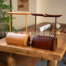 新中式古风竹制纸巾盒创意纸巾架客厅茶室抽纸盒餐巾纸简约木盒